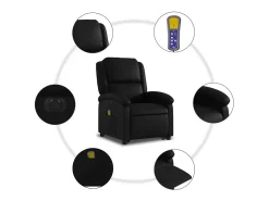 Poltrona Confortável | Poltrona reclinável elevatória elétrica couro artificial SHL215297^ Poltrona
