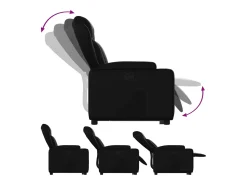 Poltrona| Poltrona Confortável | Poltrona reclinável elevatória couro artificial SHL593401 Preto