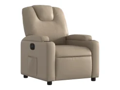 Poltrona* Poltrona Confortável | Poltrona reclinável elétrica couro artificial cor cappuccino SHL987589 Castanho