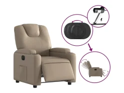 Poltrona* Poltrona Confortável | Poltrona reclinável elétrica couro artificial cor cappuccino SHL987589 Castanho
