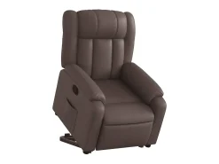 Poltrona* Poltrona Confortável | Poltrona reclinável elevatória couro artificial SHL404398 Castanho