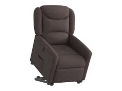 Poltrona| Poltrona Confortável | Poltrona reclinável elevatória elétrica tecido -escuro SHL498294 Castanho