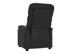 Clearance Poltrona Confortável | Poltrona reclinável elétrica couro artificial SHL384599 Preto