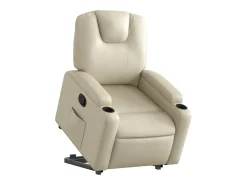 Poltrona* Poltrona Confortável | Poltrona reclinável elevatória couro artificial cor SHL783590 Creme