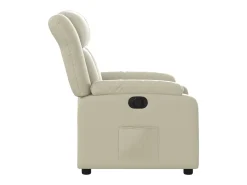 Poltrona| Poltrona Confortável | Poltrona reclinável elétrica couro artificial cor SHL524261 Creme