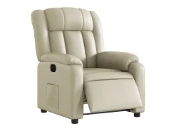 Poltrona| Poltrona Confortável | Poltrona reclinável elétrica couro artificial cor SHL524261 Creme