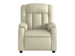 Poltrona| Poltrona Confortável | Poltrona reclinável elétrica couro artificial cor SHL524261 Creme