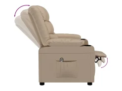 Poltrona Confortável | Poltrona reclinável elétrica couro artificial cor cappuccino SHL763474^ Poltrona