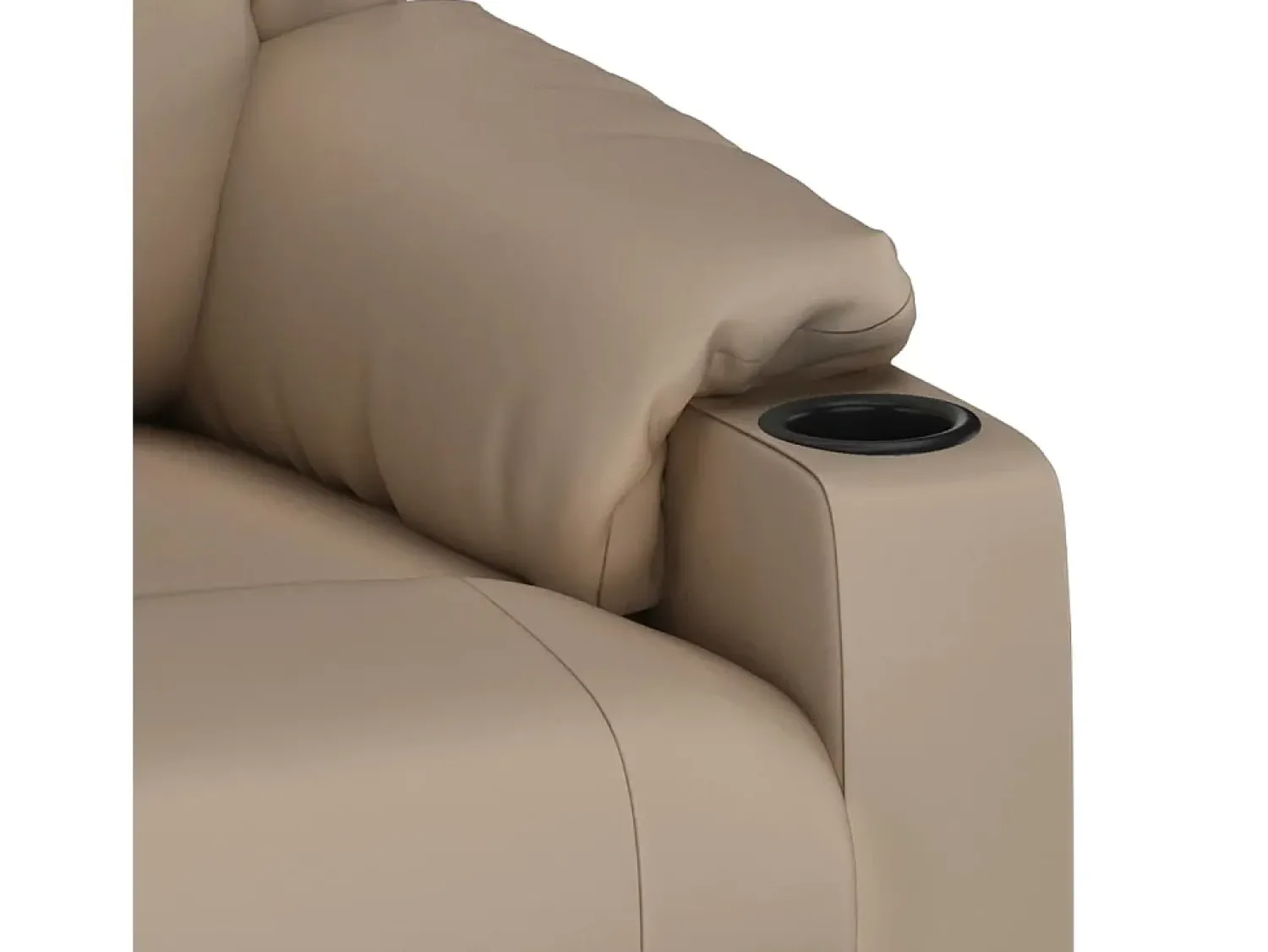 Poltrona Confortável | Poltrona reclinável elétrica couro artificial cor cappuccino SHL763474^ Poltrona