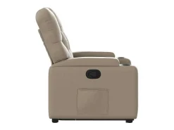 Poltrona| Poltrona Confortável | Poltrona reclinável elevatória couro artificial cor cappuccino SHL454099 Castanho