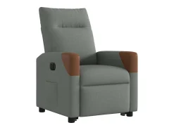 Poltrona Confortável | Poltrona reclinável elevatória elétrica tecido cinzento-escuro SHL783640^ Poltrona
