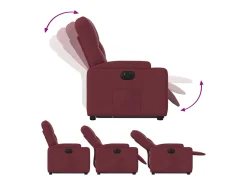 Clearance Poltrona Confortável | Poltrona reclinável elevatória elétrica tecido -tinto SHL56304 Vermelho