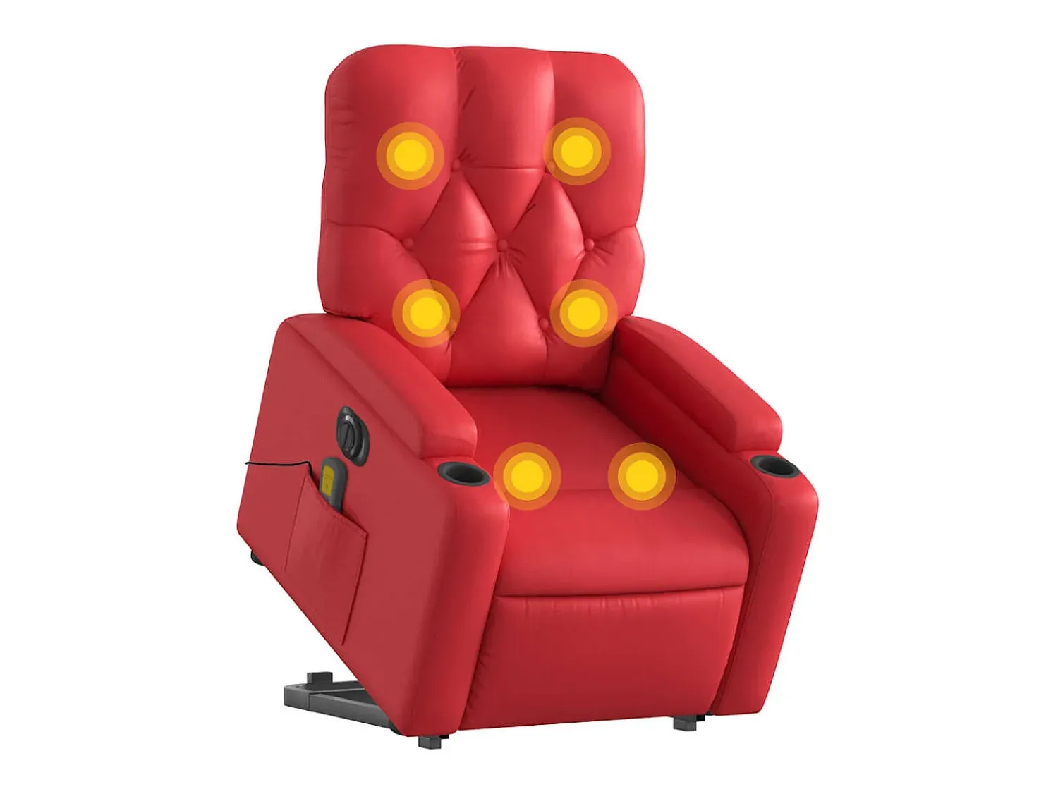 Poltrona| Poltrona Confortável | Poltrona reclinável elevatória elétrica couro artif. SHL906452 Vermelho