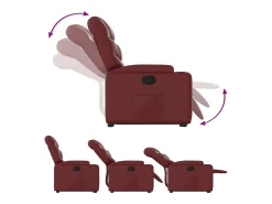 Poltrona| Poltrona Confortável | Poltrona reclinável elevatória couro artificial tinto SHL483618 Vermelho