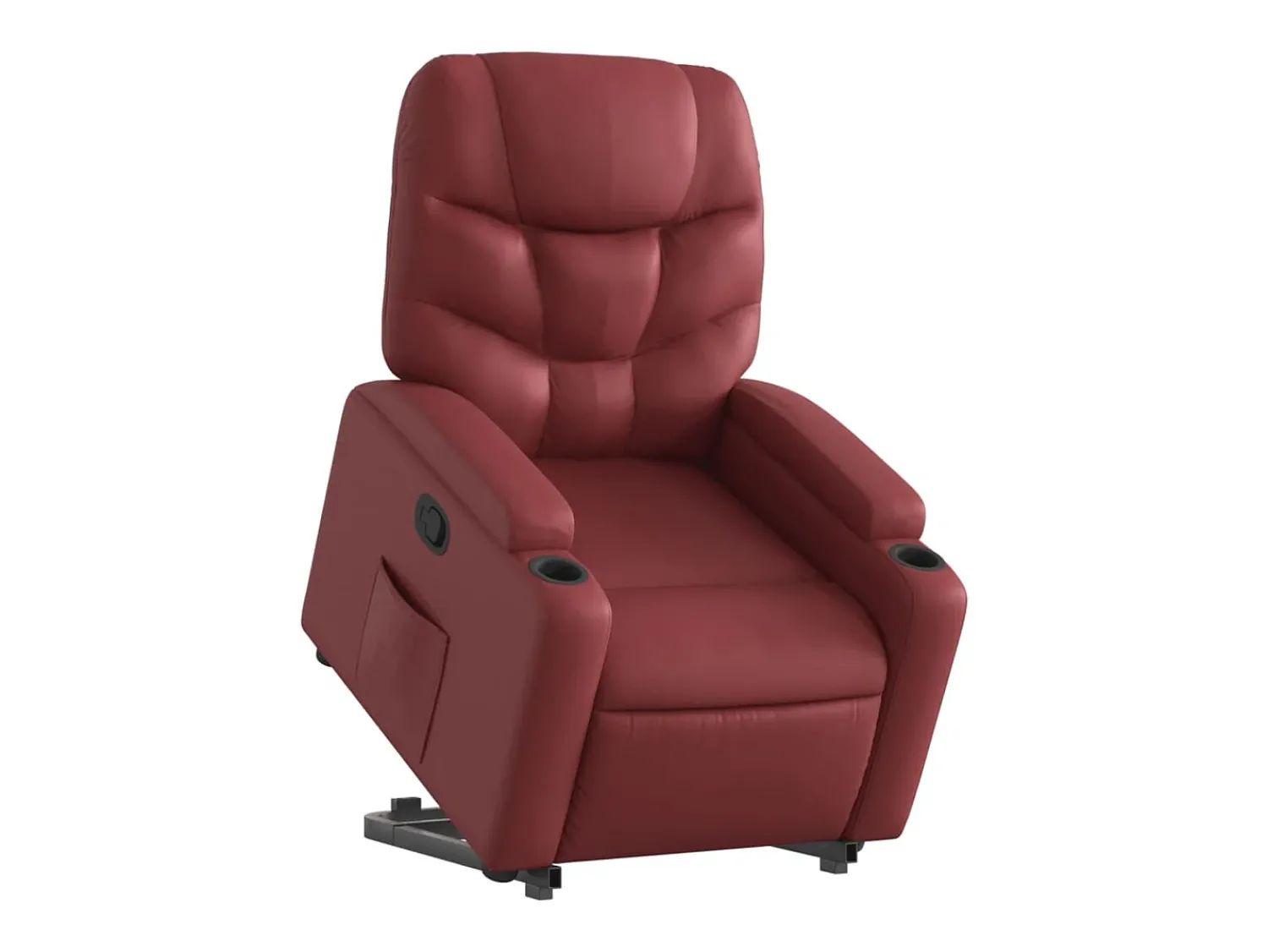 Poltrona| Poltrona Confortável | Poltrona reclinável elevatória couro artificial tinto SHL483618 Vermelho