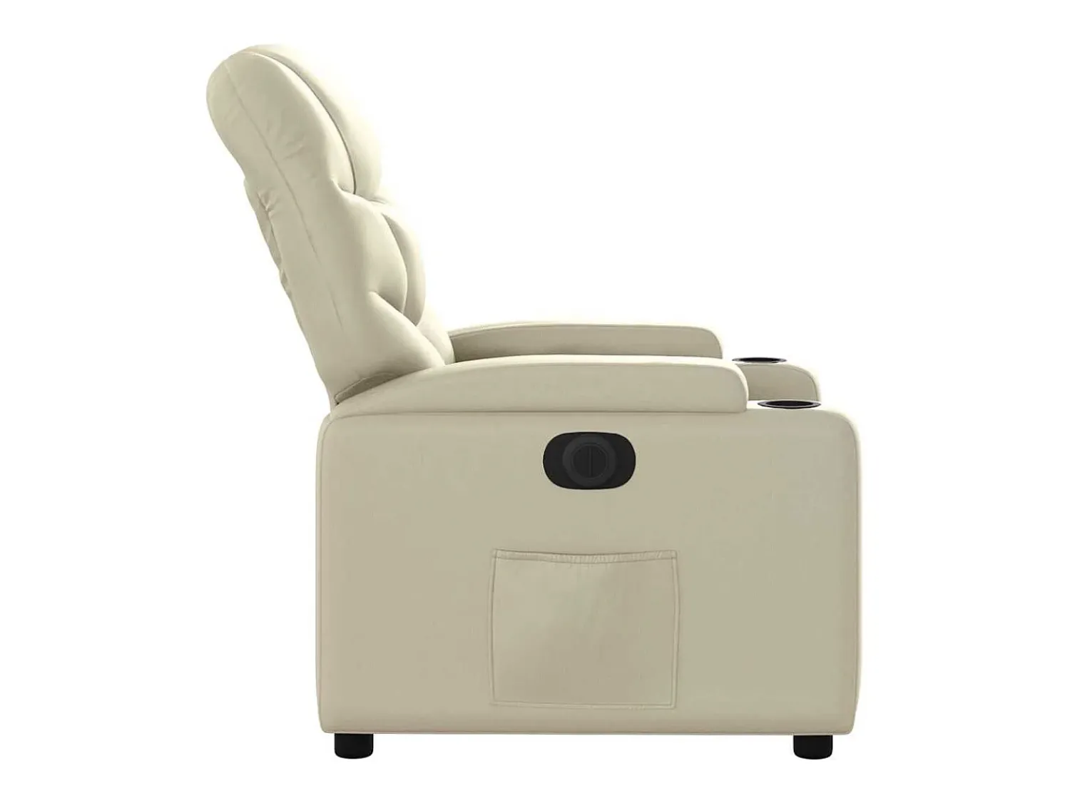 Poltrona| Poltrona Confortável | Poltrona reclinável elétrica couro artificial cor SHL863230 Creme