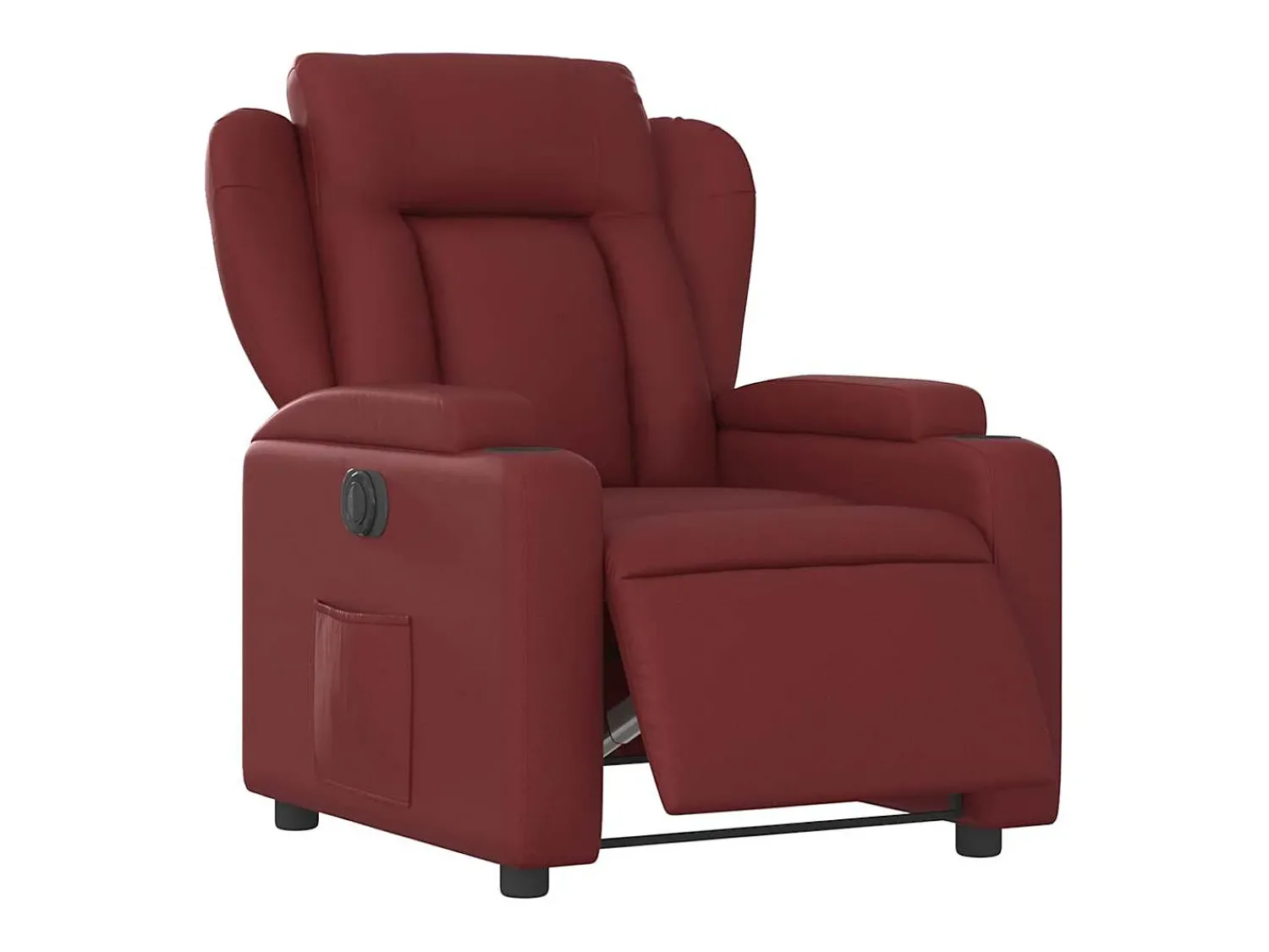 Poltrona| Poltrona Confortável | Poltrona reclinável elétrica couro artificial tinto SHL81999 Vermelho