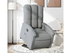 Discount Poltrona Confortável | Poltrona reclinável elevatória elétrica tecido -claro SHL999054 Cinzento