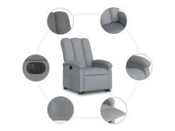 Discount Poltrona Confortável | Poltrona reclinável elevatória elétrica tecido -claro SHL999054 Cinzento