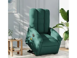 Poltrona* Poltrona Confortável | Poltrona reclinável elevatória de massagens tecido verde-escuro SHL288059 Verde pinho