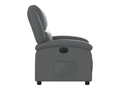 Poltrona| Poltrona Confortável | Poltrona reclinável elétrica couro artificial SHL910685 Cinzento