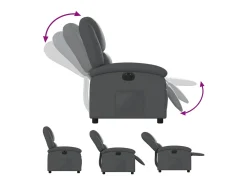 Poltrona| Poltrona Confortável | Poltrona reclinável elétrica couro artificial SHL910685 Cinzento