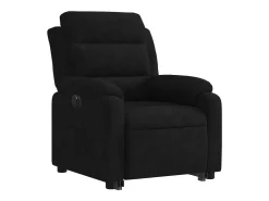Poltrona| Poltrona Confortável | Poltrona reclinável elevatória elétrica veludo SHL300854 Preto