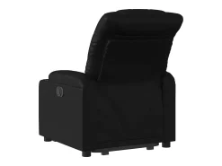 New Poltrona Confortável | Poltrona reclinável elevatória couro artificial SHL764463 Preto