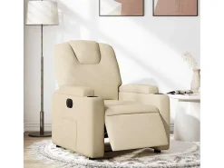 Poltrona* Poltrona Confortável | Poltrona reclinável elétrica tecido cor SHL629387 Creme