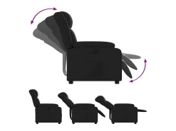 Poltrona| Poltrona Confortável | Poltrona reclinável elétrica couro artificial SHL7831 Preto