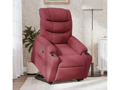 Poltrona* Poltrona Confortável | Poltrona reclinável elevatória tecido tinto SHL785783 Vermelho