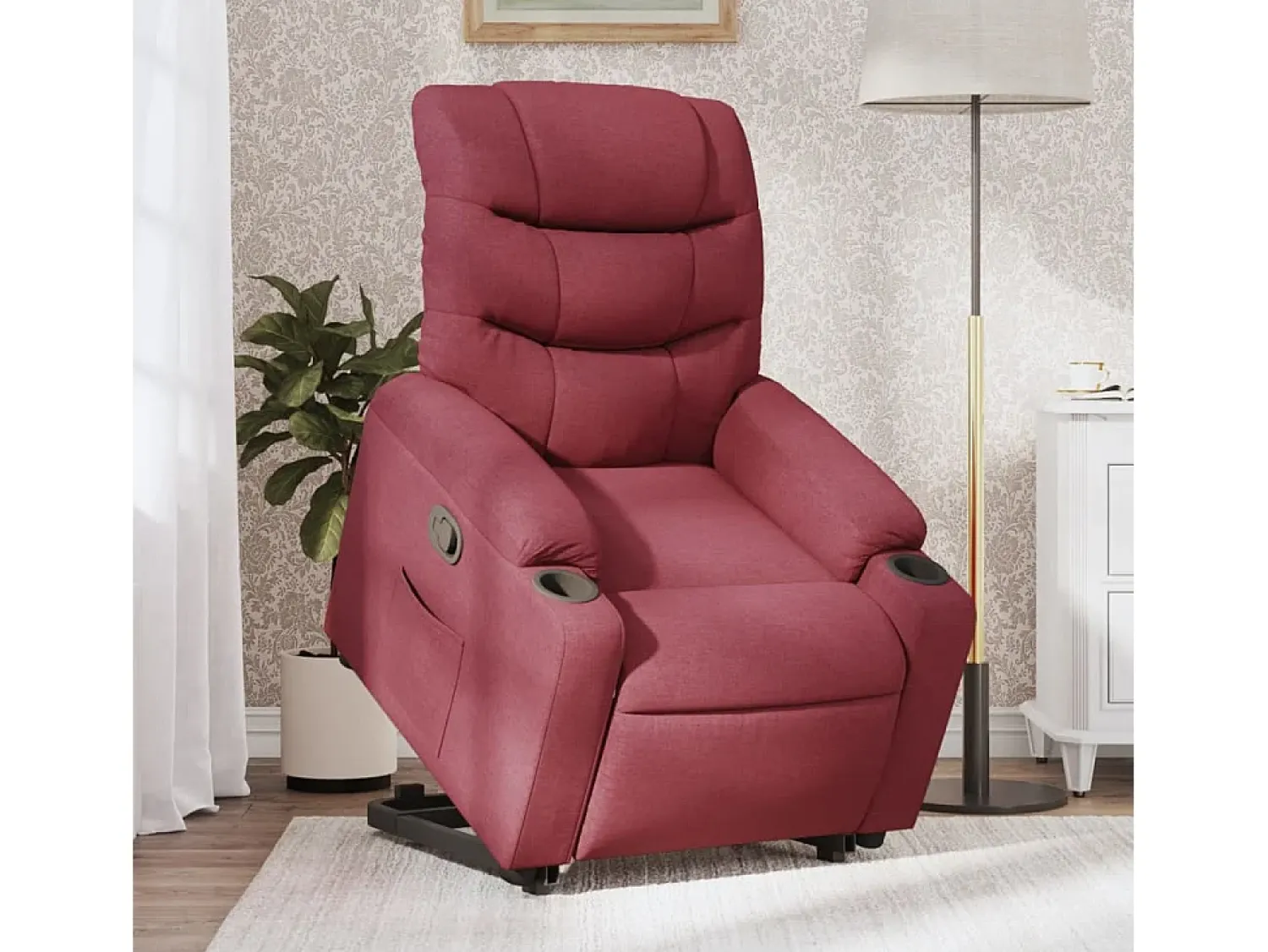 Poltrona* Poltrona Confortável | Poltrona reclinável elevatória tecido tinto SHL785783 Vermelho