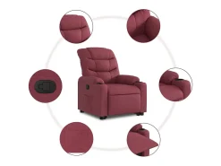 Poltrona* Poltrona Confortável | Poltrona reclinável elevatória tecido tinto SHL785783 Vermelho