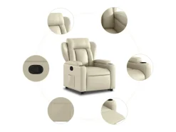 Poltrona Confortável | Poltrona reclinável elevatória couro artificial cor SHL781365^ Poltrona