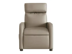 Outlet Poltrona Confortável | Poltrona reclinável elétrica couro artificial cor cappuccino SHL510835 Castanho