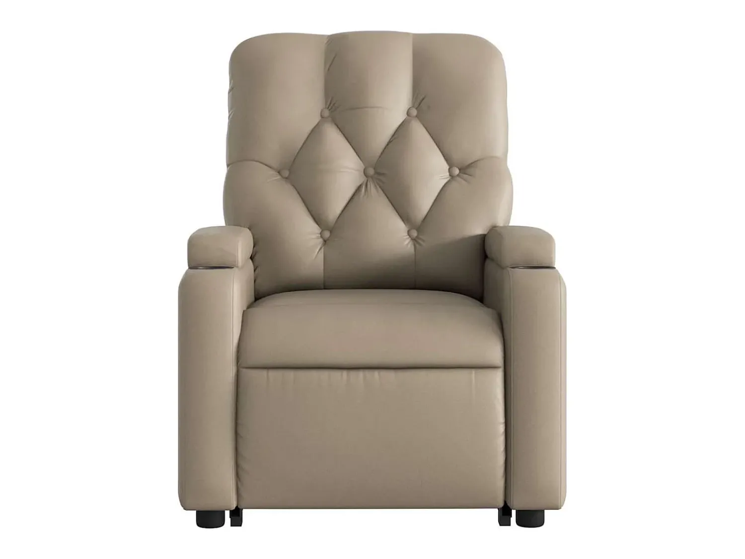 Poltrona Confortável | Poltrona reclinável elevatória elétrica couro artif. cappuccino SHL115741^ Poltrona