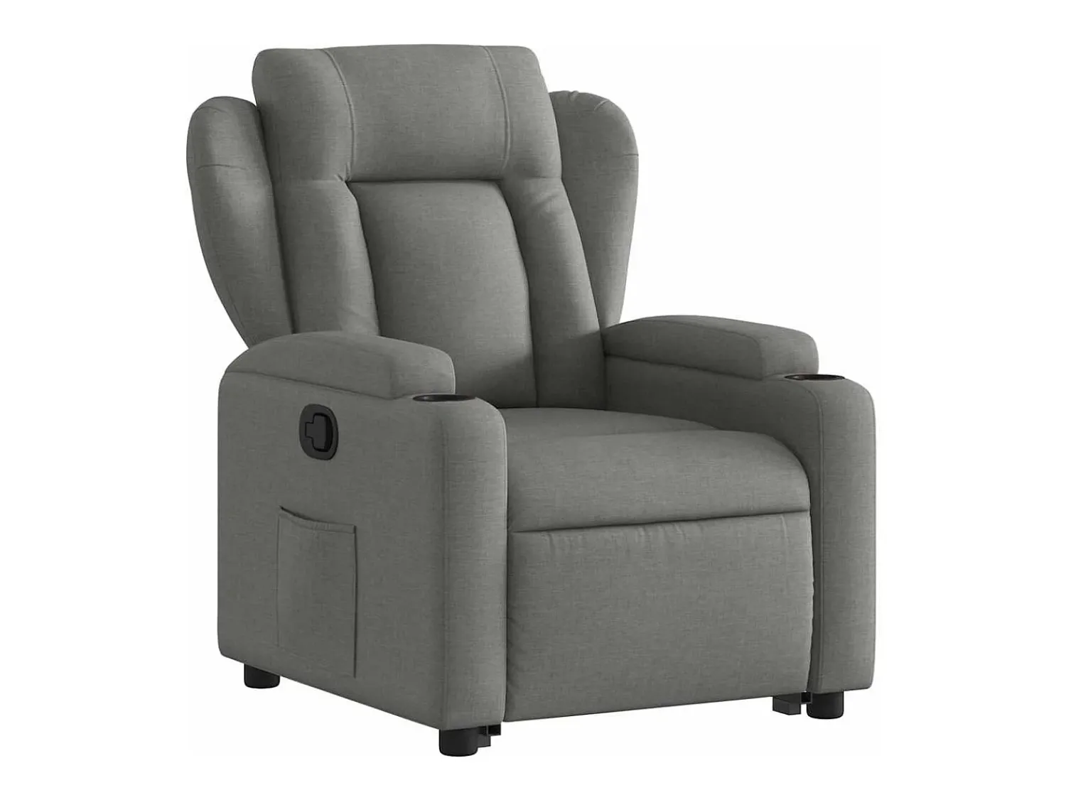 Poltrona Confortável | Poltrona reclinável elevatória tecido cinzento-escuro SHL570840^ Poltrona