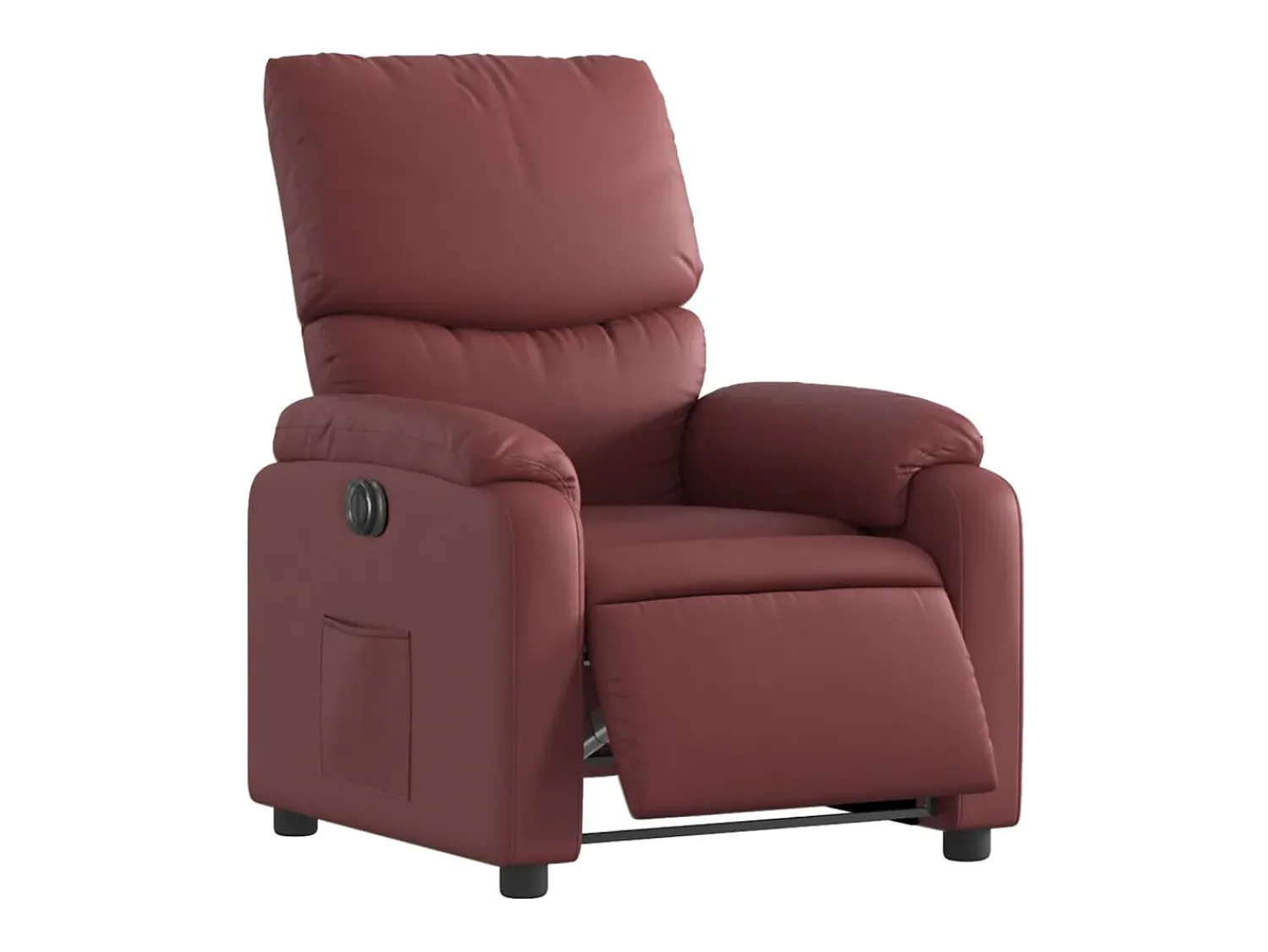 Poltrona| Poltrona Confortável | Poltrona reclinável elétrica couro artificial tinto SHL696308 Vermelho