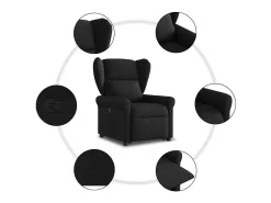 Poltrona| Poltrona Confortável | Poltrona reclinável elevatória tecido SHL262037 Preto