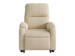 Poltrona| Poltrona Confortável | Poltrona reclinável elevatória elétrica tecido microfibra SHL350229 Creme