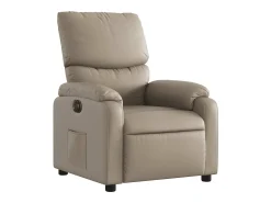 Poltrona* Poltrona Confortável | Poltrona reclinável elétrica couro artificial cor cappuccino SHL43641 Castanho