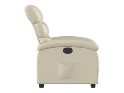 Poltrona| Poltrona Confortável | Poltrona reclinável elétrica couro artificial cor SHL223724 Creme