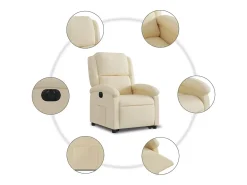 Poltrona Confortável | Poltrona reclinável elevatória elétrica tecido cor SHL95734^ Poltrona