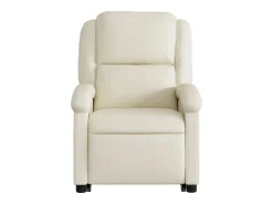 Poltrona| Poltrona Confortável | Poltrona reclinável elevatória elétrica couro artificial SHL521233 Creme