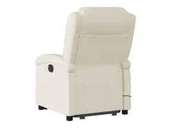 Poltrona| Poltrona Confortável | Poltrona reclinável elevatória elétrica couro artificial SHL521233 Creme