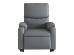 Discount Poltrona Confortável | Poltrona reclinável elevatória elétrica couro artificial cinza SHL888423 Cinzento