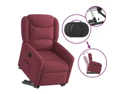 Poltrona| Poltrona Confortável | Poltrona reclinável elevatória tecido tinto SHL419598 Vermelho