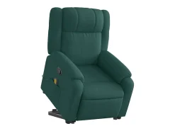 Poltrona| Poltrona Confortável | Poltrona reclinável elevatória de massagens tecido verde-escuro SHL536170 Verde pinho