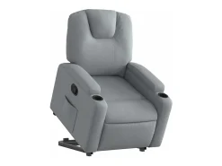 New Poltrona Confortável | Poltrona reclinável elevatória tecido -claro SHL661820 Cinzento