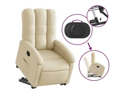 Poltrona* Poltrona Confortável | Poltrona reclinável elevatória tecido cor SHL931718 Creme